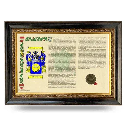 Belles'isles Armorial Landscape Framed - Heirloom