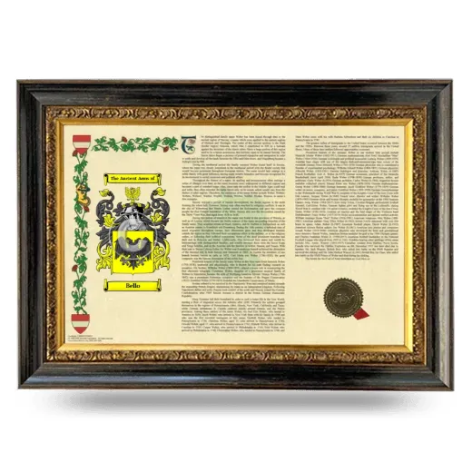 Bello Armorial Landscape Framed - Heirloom