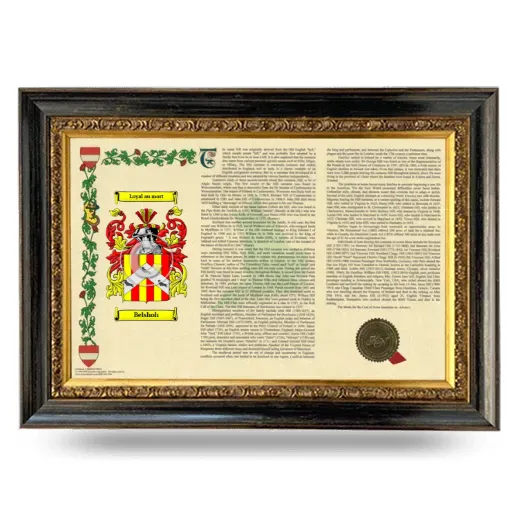 Belshoh Armorial Landscape Framed - Heirloom