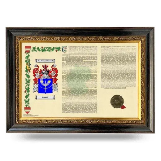Belvill Armorial Landscape Framed - Heirloom