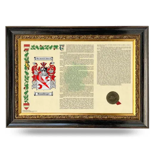 Bemmberger Armorial Landscape Framed - Heirloom