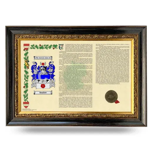 Bendett Armorial Landscape Framed - Heirloom
