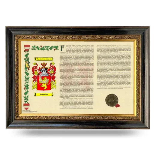 Benedict Armorial Landscape Framed - Heirloom