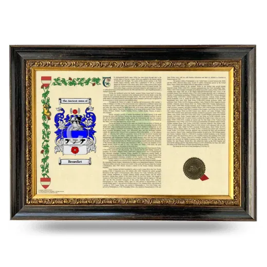 Benedict Armorial Landscape Framed - Heirloom