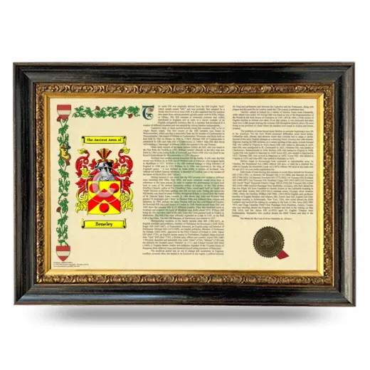 Beneley Armorial Landscape Framed - Heirloom