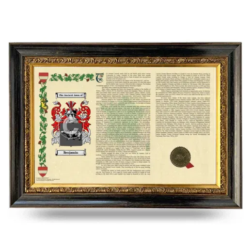 Benjamin Armorial Landscape Framed - Heirloom