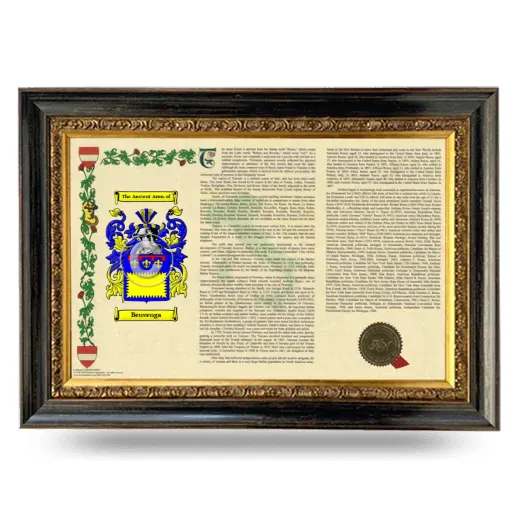 Benvenga Armorial Landscape Framed - Heirloom