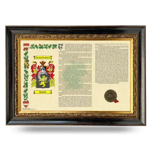 Benzies Armorial Landscape Framed - Heirloom