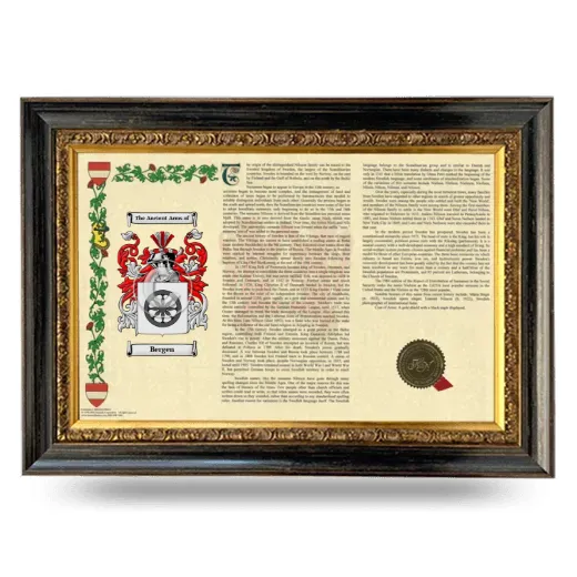 Bergen Armorial Landscape Framed - Heirloom