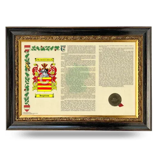 Bergerson Armorial Landscape Framed - Heirloom
