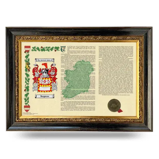 Bergeuss Armorial Landscape Framed - Heirloom