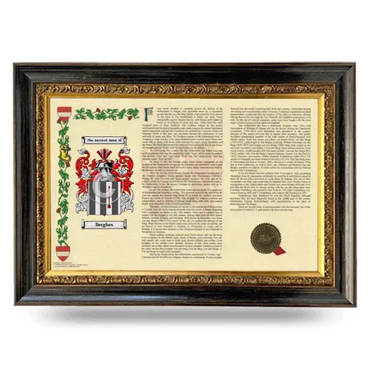 Berghes Armorial Landscape Framed - Heirloom