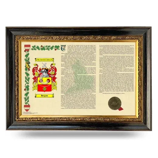 Bergon Armorial Landscape Framed - Heirloom