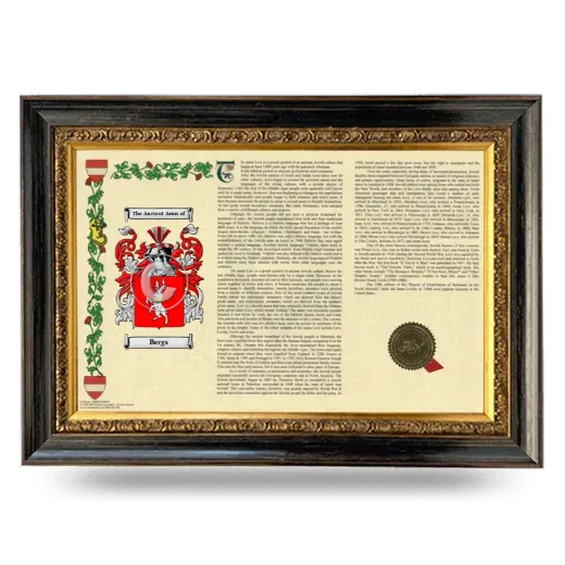 Bergs Armorial Landscape Framed - Heirloom