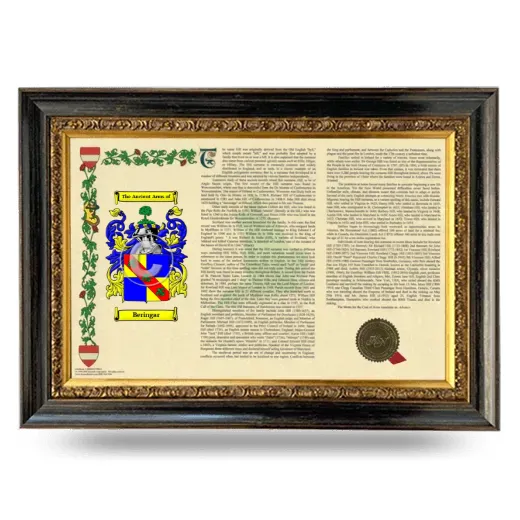 Beringar Armorial Landscape Framed - Heirloom