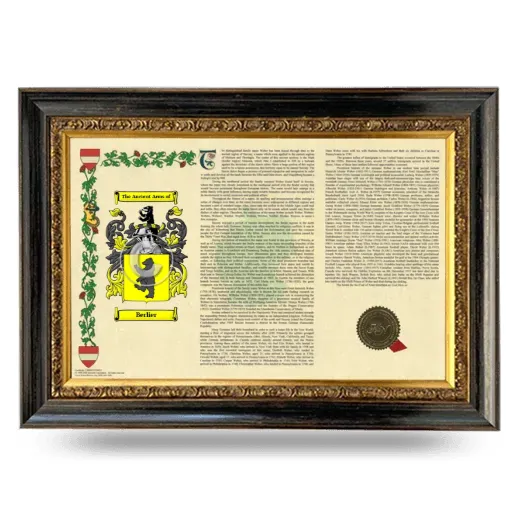 Berlier Armorial Landscape Framed - Heirloom