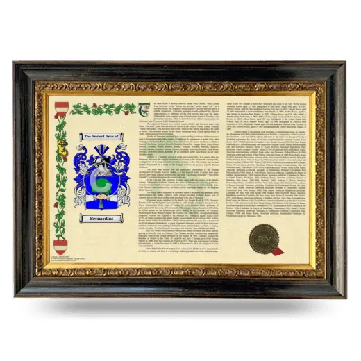 Bernardini Armorial Landscape Framed - Heirloom