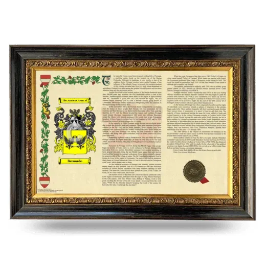 Bernardo Armorial Landscape Framed - Heirloom