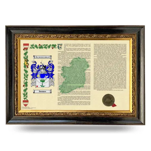 Bernass Armorial Landscape Framed - Heirloom