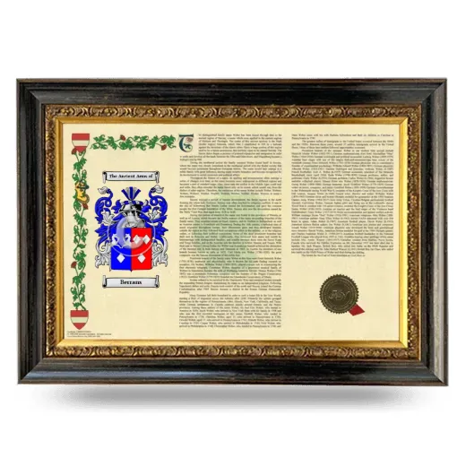 Berrans Armorial Landscape Framed - Heirloom