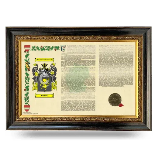 Bertolf Armorial Landscape Framed - Heirloom