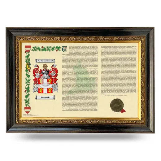 Berwash Armorial Landscape Framed - Heirloom