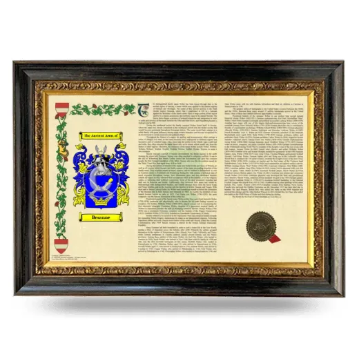 Besanne Armorial Landscape Framed - Heirloom