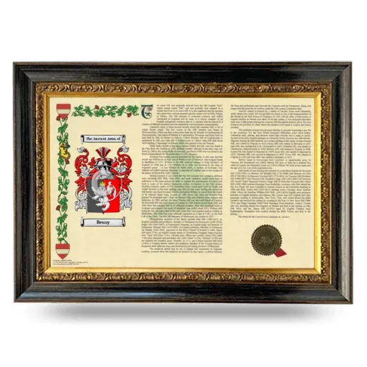 Besny Armorial Landscape Framed - Heirloom