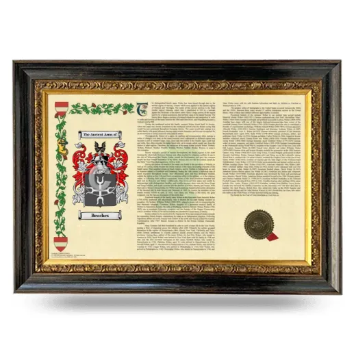 Beuches Armorial Landscape Framed - Heirloom