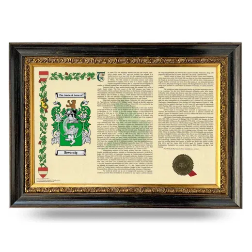 Beveraig Armorial Landscape Framed - Heirloom