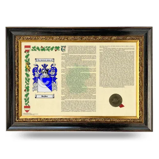 Beyber Armorial Landscape Framed - Heirloom