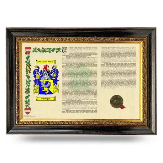 Bezanger Armorial Landscape Framed - Heirloom