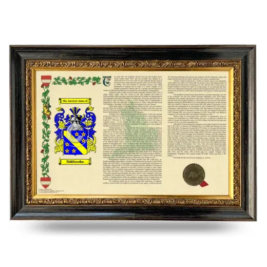 Biddissolm Armorial Landscape Framed - Heirloom