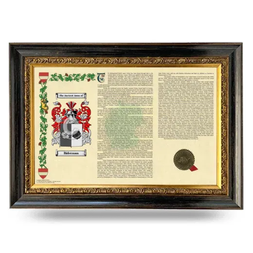 Biderman Armorial Landscape Framed - Heirloom