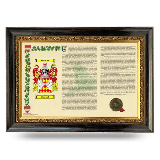 Bidewel Armorial Landscape Framed - Heirloom