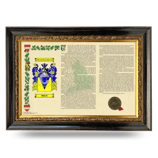Bidock Armorial Landscape Framed - Heirloom
