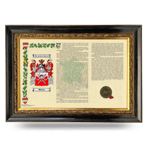 Bienne Armorial Landscape Framed - Heirloom