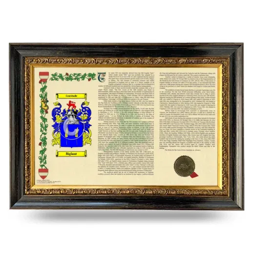 Biglant Armorial Landscape Framed - Heirloom