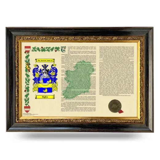 Biglea Armorial Landscape Framed - Heirloom