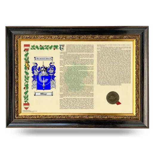 Bilinge Armorial Landscape Framed - Heirloom