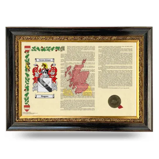Bingom Armorial Landscape Framed - Heirloom