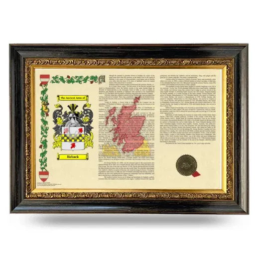 Birback Armorial Landscape Framed - Heirloom