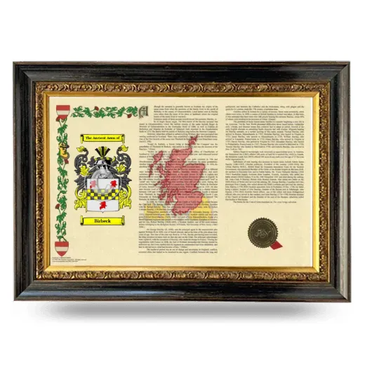 Birbeck Armorial Landscape Framed - Heirloom