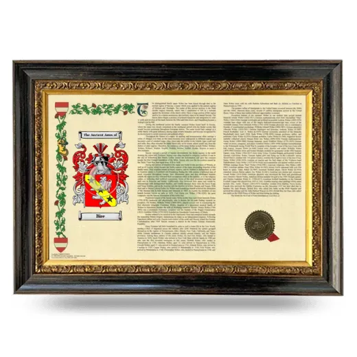 Bire Armorial Landscape Framed - Heirloom