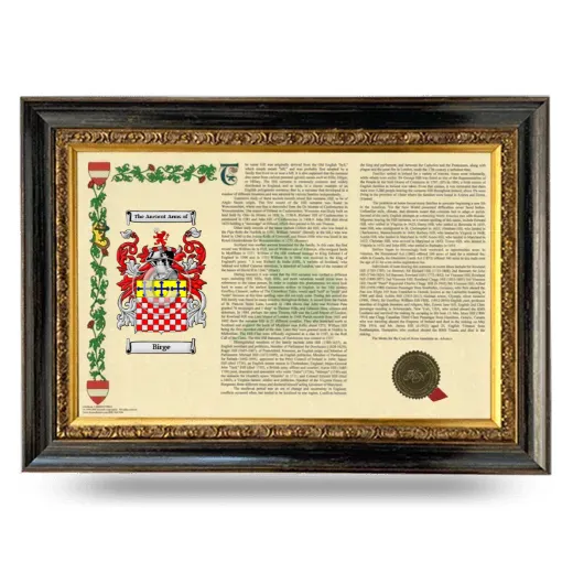 Birge Armorial Landscape Framed - Heirloom