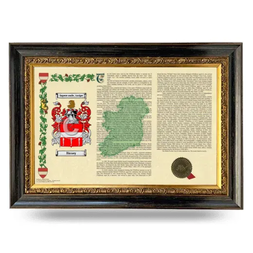 Birney Armorial Landscape Framed - Heirloom
