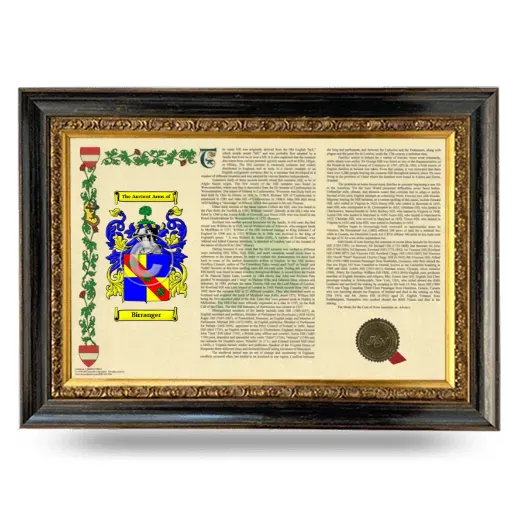 Birranger Armorial Landscape Framed - Heirloom