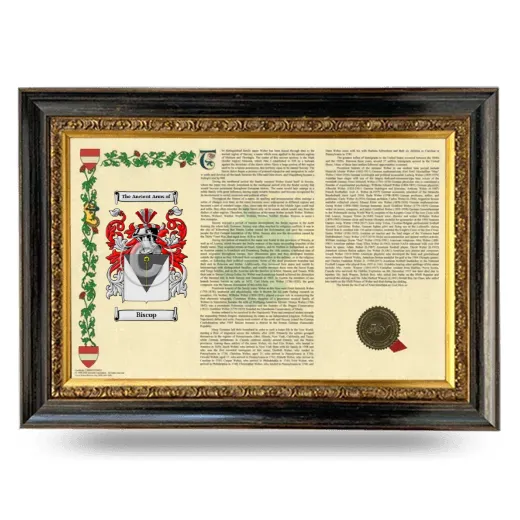 Biscop Armorial Landscape Framed - Heirloom