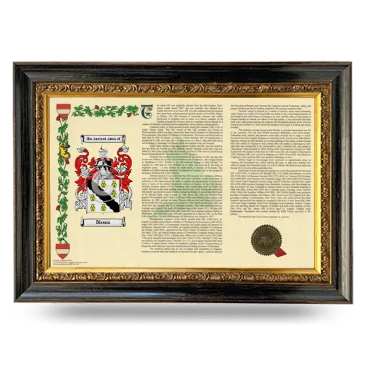 Bisson Armorial Landscape Framed - Heirloom