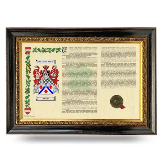 Bisson Armorial Landscape Framed - Heirloom